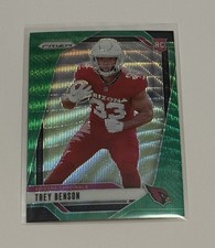 2024 Panini Prizm - Rookies Trey Benson #392 Green Wave Prizm (RC)