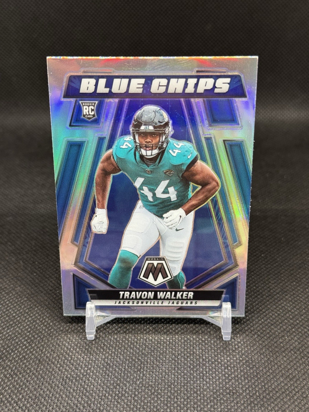 2022 Panini Mosaic Blue Chips Silver Prizm RC #BC-15 Travon Walker Rookie