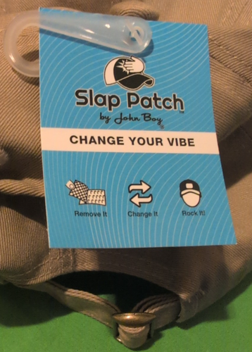 USA John Boy Slap Patch Khaki Cotton Baseball Cap & USA Weathered Flag Patch - Picture 2 of 3