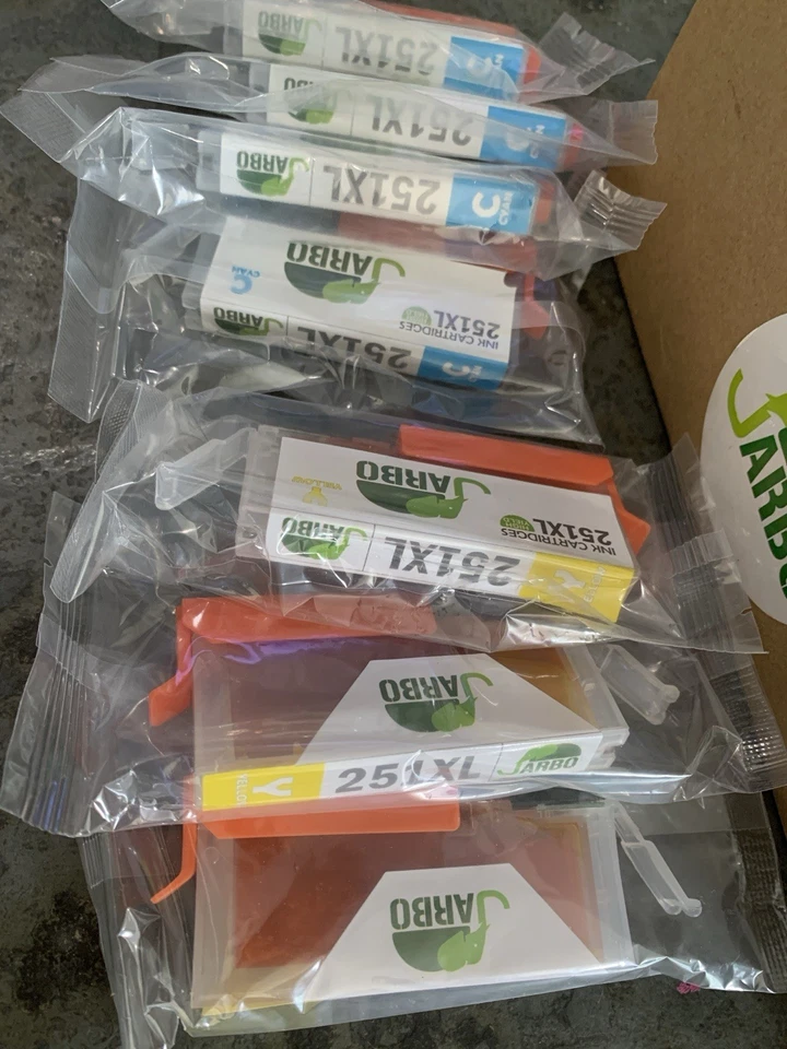 Cartuchos de tinta Jarbo 250XL negro 251XL magenta cian amarillo y negro Foto 3 de 4