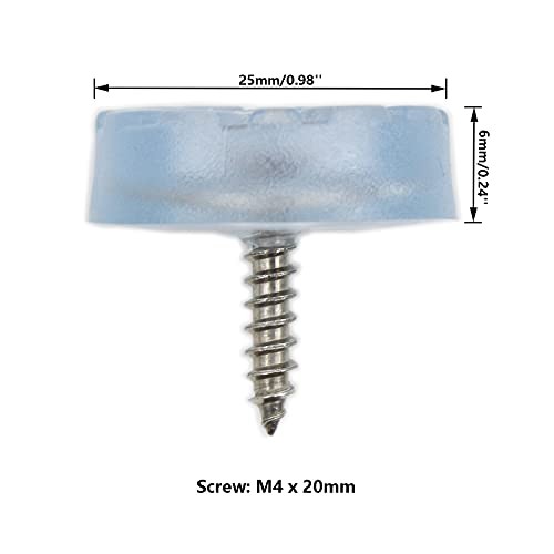 20PCS Screw on Furniture Pads, Heavy Duty Round Furniture Sliders 25mm/0.98Inch - Imagen 3 de 8