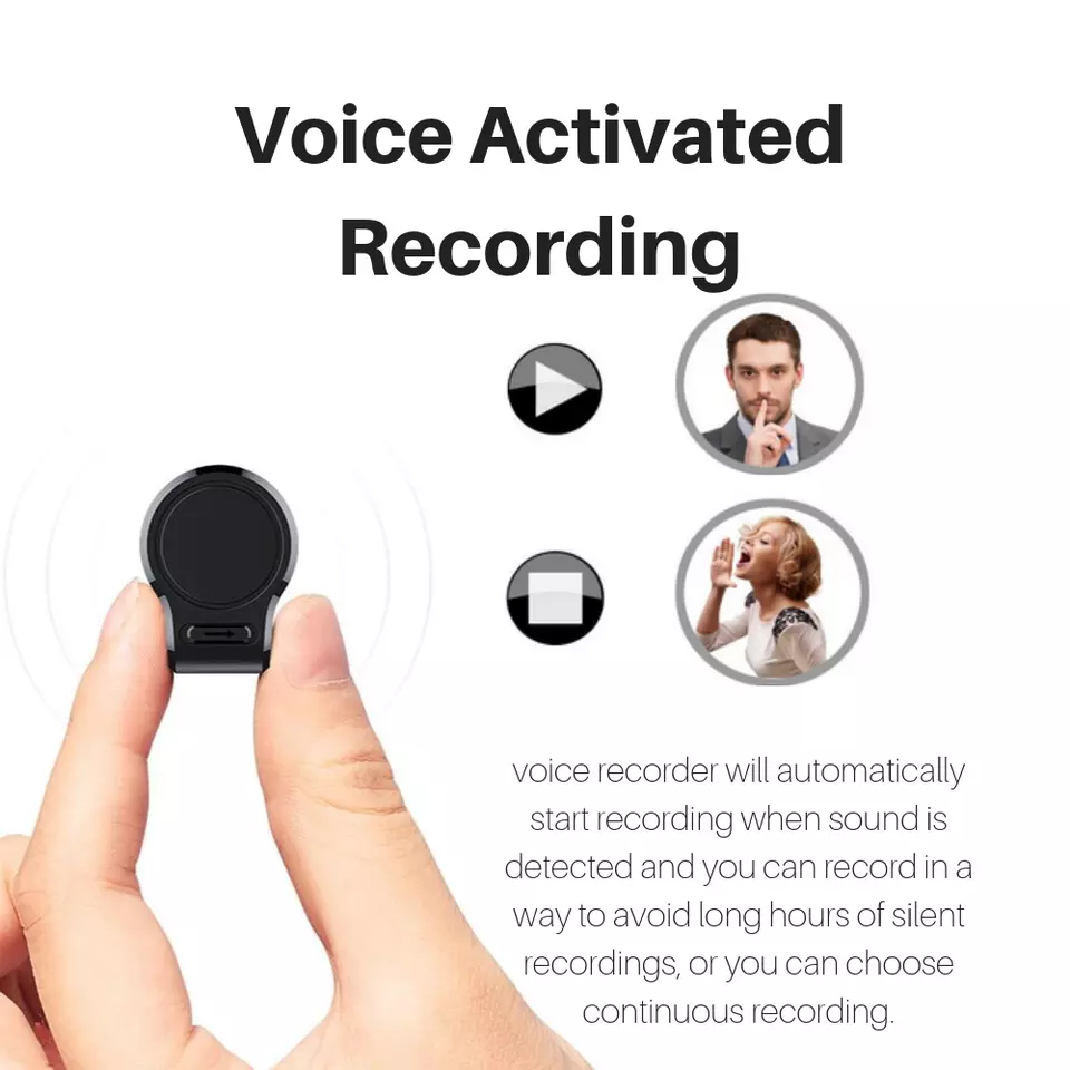 16/32GB Spy Digital Voice Activated Recorder Mini Hidden Audio Recording Device - Image 3 of 4