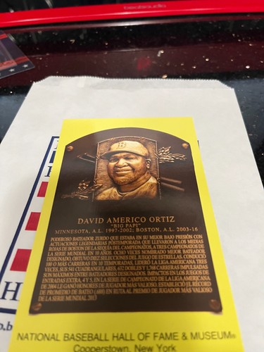 2022 David Ortiz SPANISH MLB Baseball HOF Plaque Postcard - Picture 2 of 3