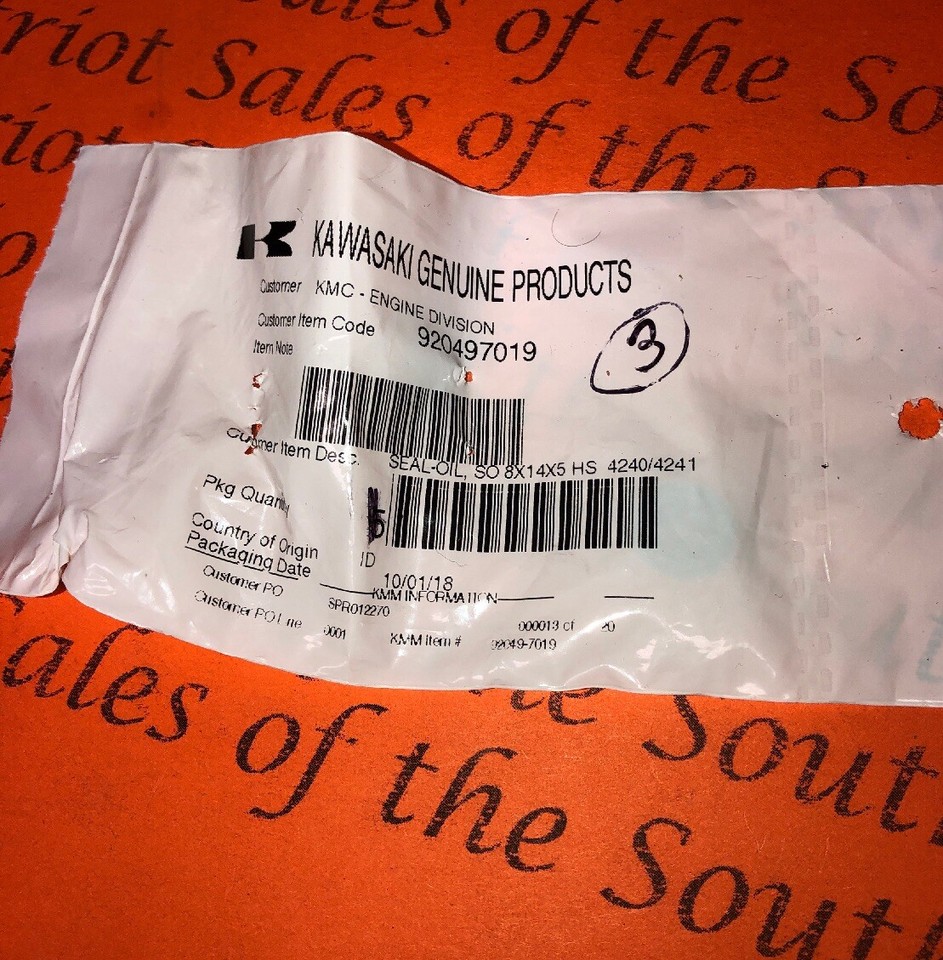 Kawasaki Oil Seal Genuine Kawasaki OEM Oil Seal - Part # 92049