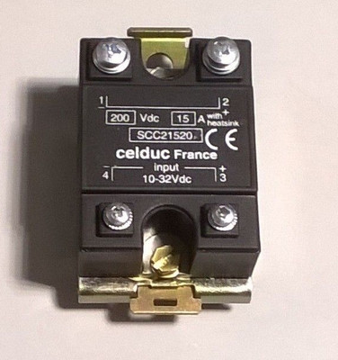 Celduc Solid State Relay SCC21520 10-32Vdc DIN RAIL