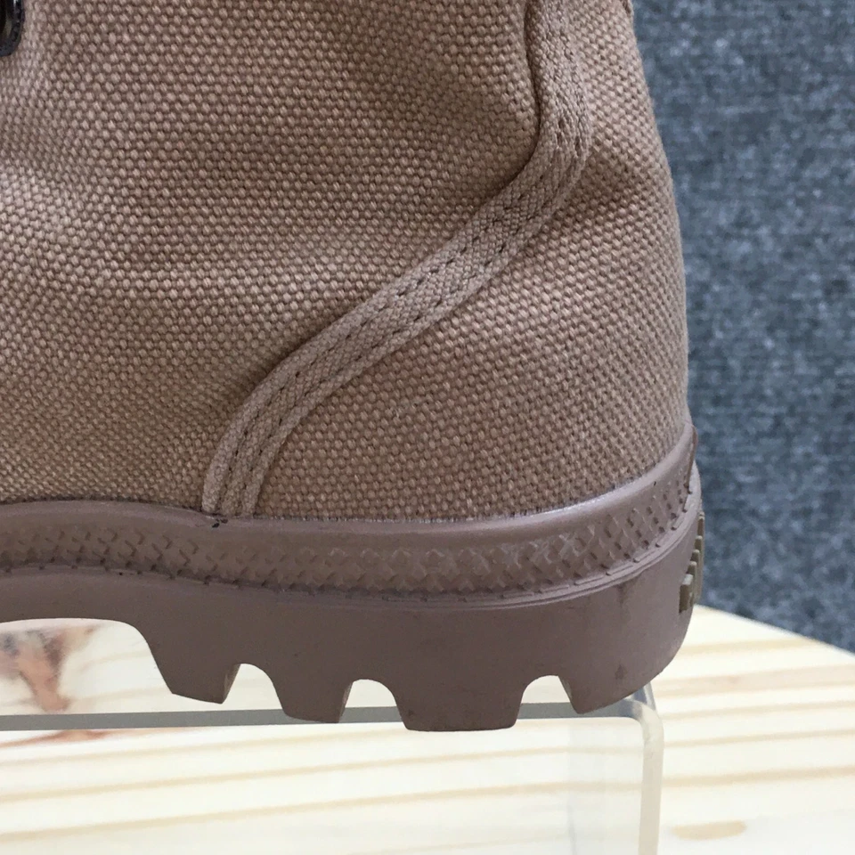 Botas Palladium Mujer 6 Pallabrouse Con Cordones Combat 92478-225 Tela Marrón Foto 3 de 4