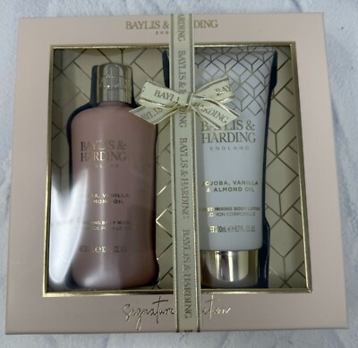 Baylis & Harding Jojoba Vanilla & Almond Oil Body Wash & Lotion Gift Set