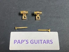 NEW Strat, Tele 2 Gold Roller String Tree Retainer & Screws