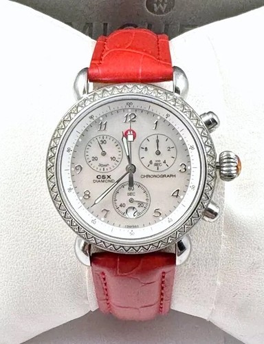 Women's Michele CSX Diamond Chronograph Dress Watch in Excellent Condition ….