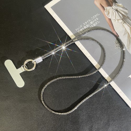 Bling Bling Rhinestone Phone Lanyard Bright Hanging Cord Phone Accessories - Photo 14 sur 24