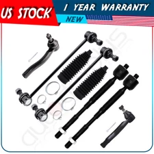 For 2003-08 Toyota Corolla 8Pcs Front Sway Bar Tie Rod End Rack Pinion Bellow