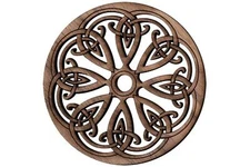 Folkcraft® Rosette, Snowflake, Walnut, 1 1/2" Diameter