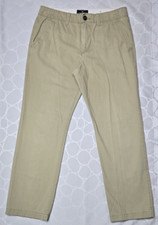 American Eagle Khaki Pants 31x32 Relaxed Straight Beige Tan Chino Cotton Y2k
