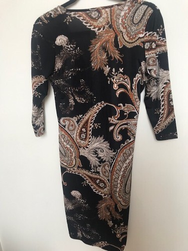 NEW "MY STORY" PAISLEY STRETCHY WORK DAY PARTY COCKTAIL DRESS SIZE UK 8 US4 - Picture 8 of 8