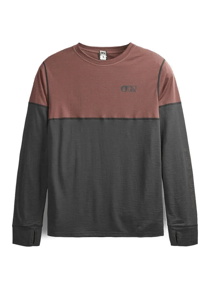 PICTURE EATON MERINO TOP BASE LAYER - BLACK ANDORRA - 2024