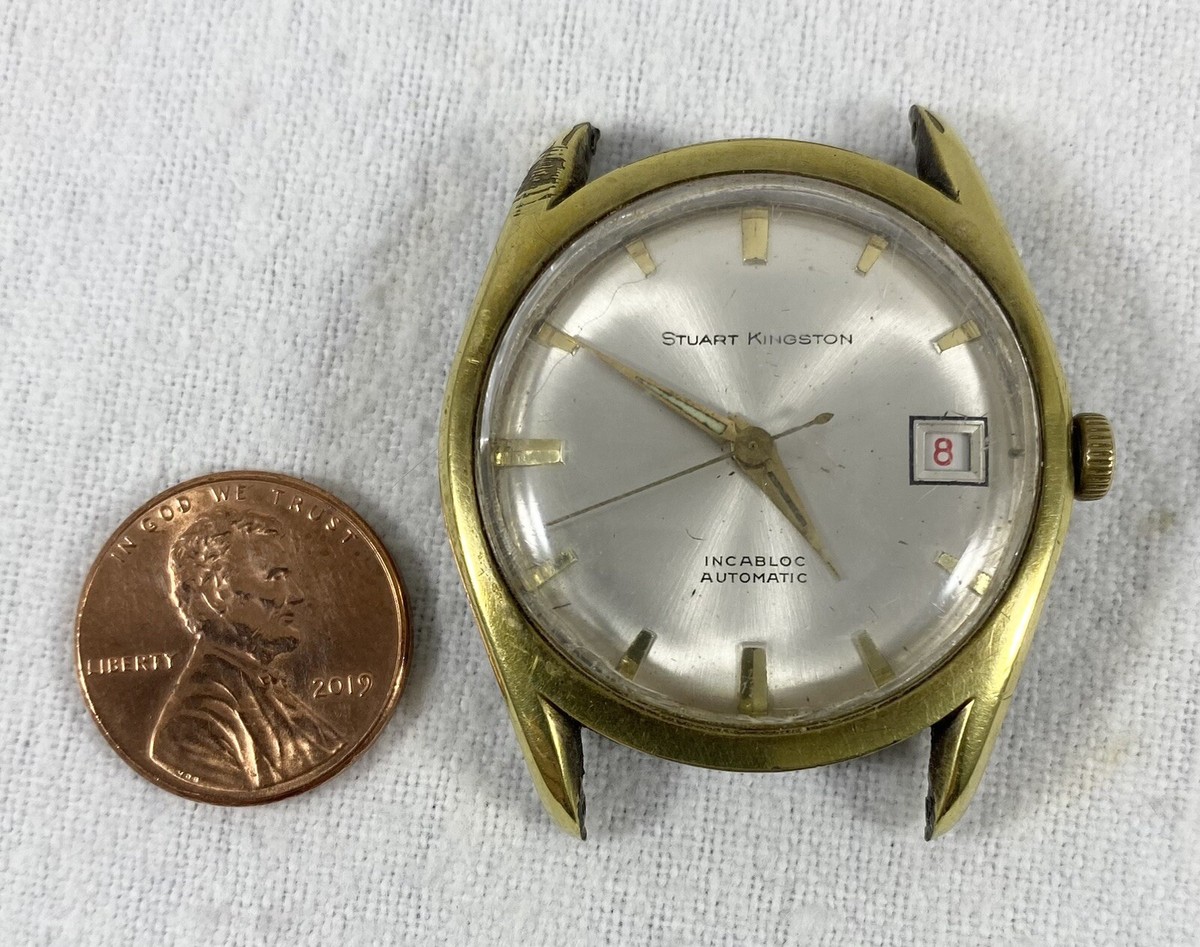 Vintage Aureole 17 Jewel Automatic Gold Plated Men's Watch Runs