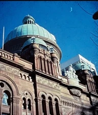 3-D Stereo REALIST Slide Photo 1988 QUEEN VICTORIA BUILDING DOME Sydney AU QVB
