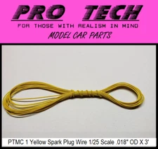 PTMC 1 Yellow Spark Plug Wire 1:25 Scale Search LBR Model Parts PRO TECH 4 More