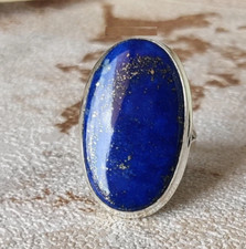 Lapis Lazuli Gemstone Handmade 925 Sterling Silver Promise Ring All Size R322