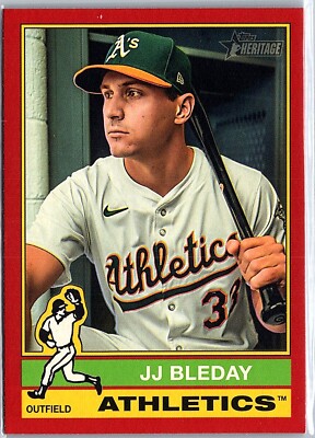 2025 Topps Heritage - JJ Bleday #421 High Number SP Red Parallel 