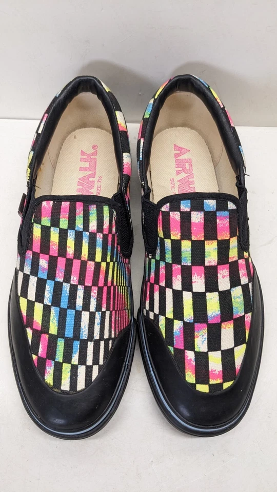 РЕДКИЕ РАННИЕ винтажные холщовые чеки для обуви Airwalk 1980-х размер 7,5 сделано в Корее коньки - Изображение 2 из 4