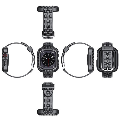 For Apple Watch Ultra 2 49MM 9 8 SE 41/45 Rugged Armor Silicone Band Bumper Case - Picture 4 of 17