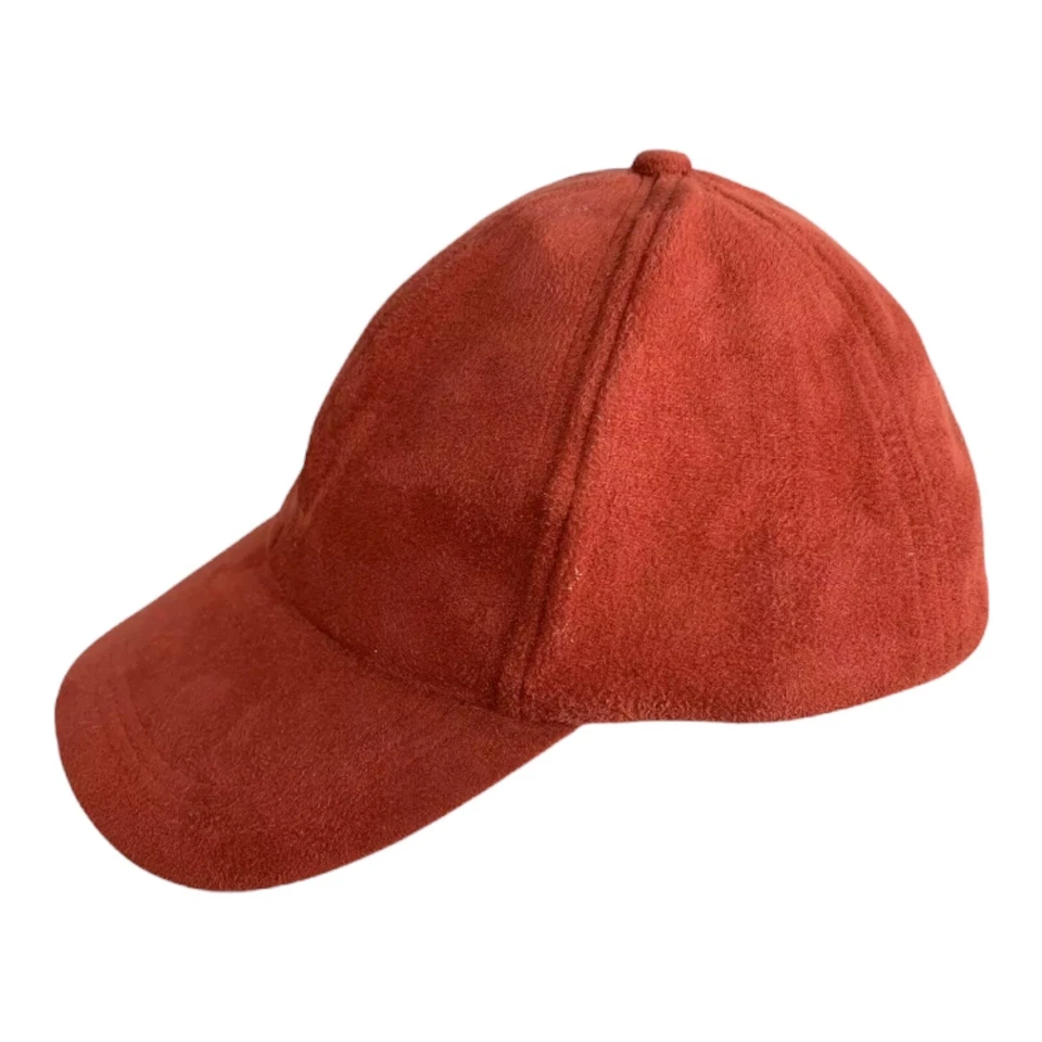 Free People Williamsburg Adjustable Burgundy Red Chic Vegan Suede Baseball Hat - Image 3 of 4
