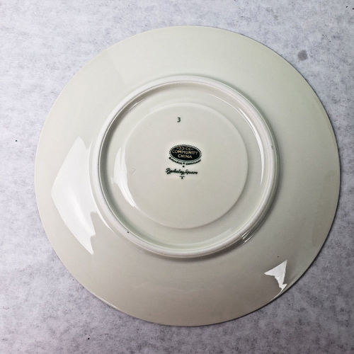 5 Community China Berkeley Square Cream Soup Bowls & Saucers Bavaria Germany - Picture 6 of 9