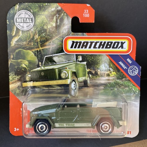 Matchbox ‘74 Volkswagen Type 181 (VW Thing) in green on Short Card MBX JUNGLE
