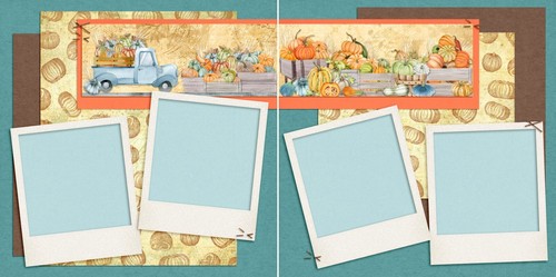 HARVEST MEMORIES - Scrapbook Layout Set - Picture 4 of 6