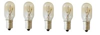 5 X Backofenlampe 25W E14 Klar GlüHbirne 25 Watt T22 RöHre 320° Doppelwendel