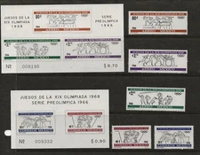 MEXICO Sc 974-5,C318-20+975a+c320a NH issue of 1965 - SET+2S/S - OLYMPICS