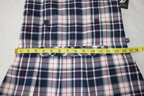 Nautica Plaid Naval Blue Plaid Girl's Dress Size 8 NWT - Picture 9 of 10