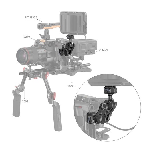 SmallRig Drop-in HawkLock mini Magic Arm with Quick Release Ball Head 3515C - Picture 7 of 8