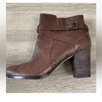 Cole Haan- Brown Leather Grand OS Heeled Ankle Boots with 