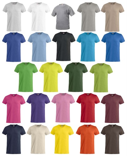 Maglietta maniche corte unisex XS-4XL clique maglia basic-t 100%cotone 24  colori | eBay