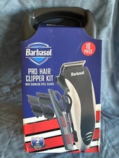 BARBASOL PRO HAIR CLIPPER KIT 10 PIECE - BRAND NEW IN BOX