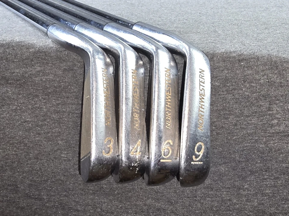 Juego de 4 palos de golf Northwestern Pro Bilt Plus hierros 3 4 6 9 eje de acero Foto 3 de 4