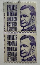 ERROR 1967/1975 U.S. 3C STAMP PAIR GUIDED LINE WITH PLATE NUMBER ON LEFT SIDE