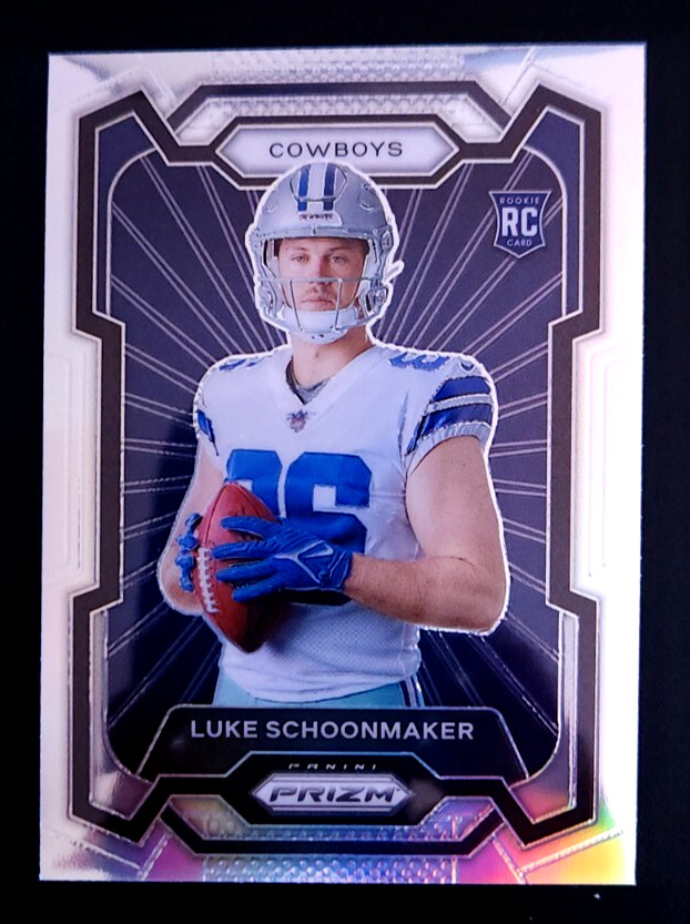2023 Panini Prizm Luke Schoonmaker Silver Rookie Variation Cowboys #312