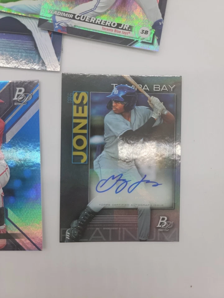 2020 Bowman Platinum Greg Jones RC Auto /150 Card, Blue Refractor 150 Bohm &MORE - Image 2 of 3