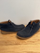 Clark’s Active Air Oakland Mid Boots Nubuck Leather Blue Uk 7.5 Eu 41.5