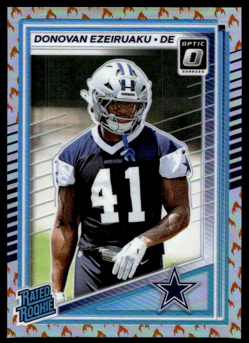Donovan Ezeiruaku Rookie RC #230 2025 Donruss Optic Fire Emoji Dallas Cowboys
