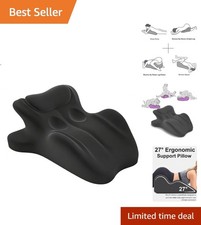 Portable Couples Pillow - 27  Ergonomic Wedge for Neck, Back, and Waist Support