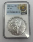 2024 - United States American Silver Eagle NGC Graded 69 - .999 Silver 1 Ozt