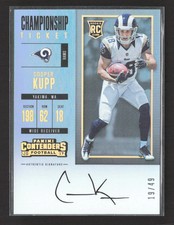 2017 Panini Contenders Football Championship Ticket Cooper Kupp #334 RC /49 auto