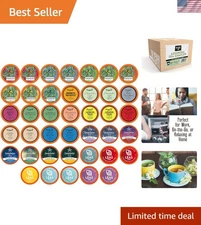 40 Count Tea Variety Pack - Caffeinated and Herbal Brews for K-Cup Machines
