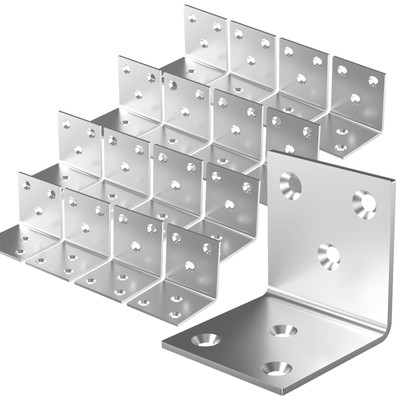40Pcs Stainless Steel Angle Bracket, 2''x2''x2'' Heavy Duty L Brackets for Wood,...