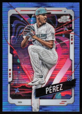 2024 Topps Chrome Cosmic #149 Eury Pérez Blue Moon Refractors #/99