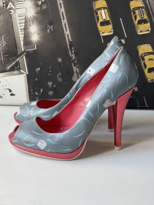 RED OR DEAD Multicoloured Leather Peep Toe High Heel Court Shoes EU 38 - Image 1 of 4